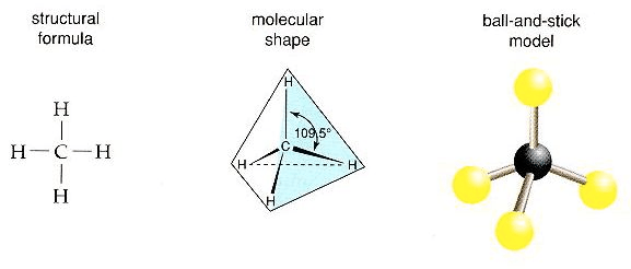 structural formula molecular shape 10 ball-and-stick model
 